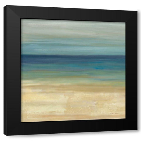 Navy Blue Horizons I Black Modern Wood Framed Art Print with Double Matting by Coulter, Cynthia