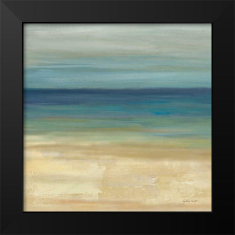 Navy Blue Horizons I Black Modern Wood Framed Art Print by Coulter, Cynthia