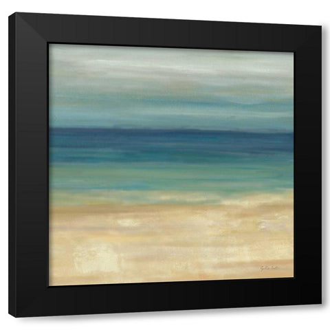 Navy Blue Horizons II Black Modern Wood Framed Art Print by Coulter, Cynthia
