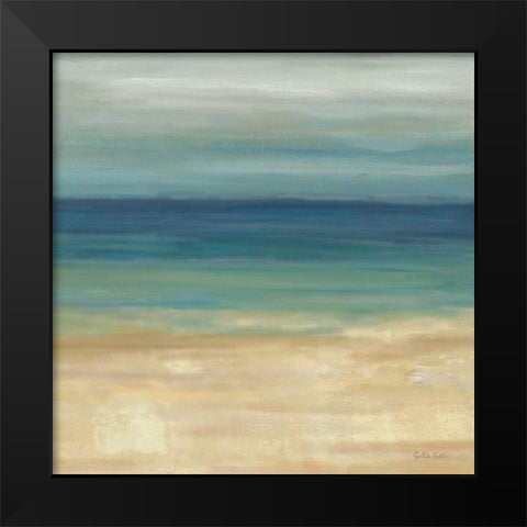 Navy Blue Horizons II Black Modern Wood Framed Art Print by Coulter, Cynthia