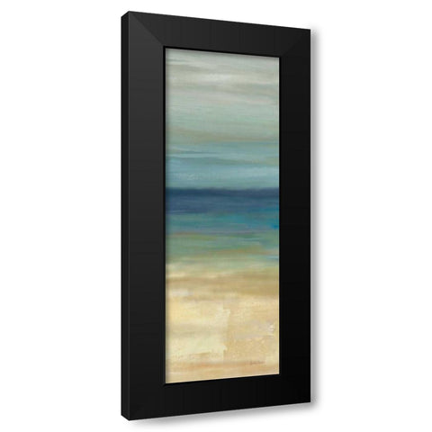 Navy Blue Horizons Panel I Black Modern Wood Framed Art Print with Double Matting by Coulter, Cynthia