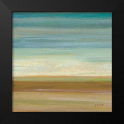 Turquoise Horizons I Black Modern Wood Framed Art Print by Coulter, Cynthia