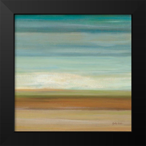 Turquoise Horizons II Black Modern Wood Framed Art Print by Coulter, Cynthia