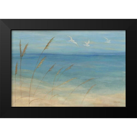 Seagrass Seagulls Black Modern Wood Framed Art Print by Coulter, Cynthia