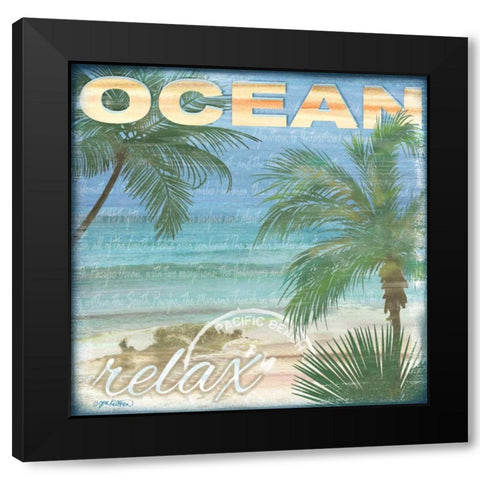 Beach Palm II Black Modern Wood Framed Art Print by Killeen, Jen