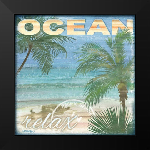 Beach Palm II Black Modern Wood Framed Art Print by Killeen, Jen