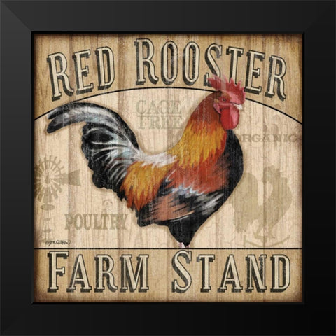 Country Rooster I Black Modern Wood Framed Art Print by Killeen, Jen