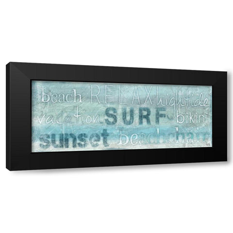 Seascape Sentiment I Black Modern Wood Framed Art Print with Double Matting by h.artworks