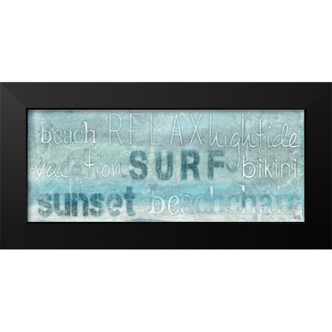 Seascape Sentiment I Black Modern Wood Framed Art Print by h.artworks