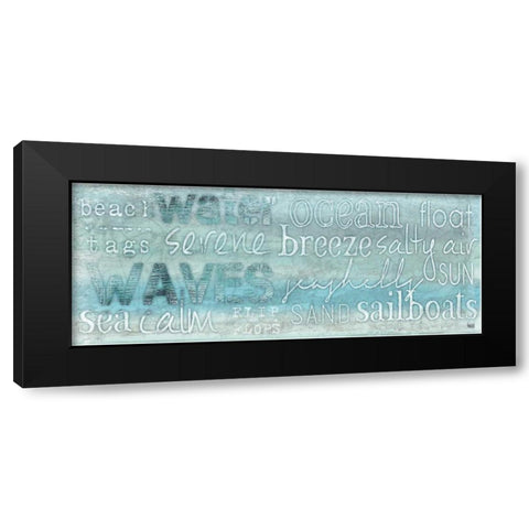 Seascape Sentiment II Black Modern Wood Framed Art Print with Double Matting by h.artworks