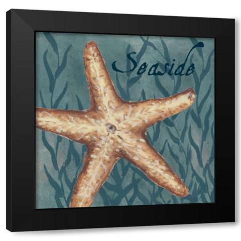Nautical Critters II Black Modern Wood Framed Art Print with Double Matting by Tre Sorelle Studios