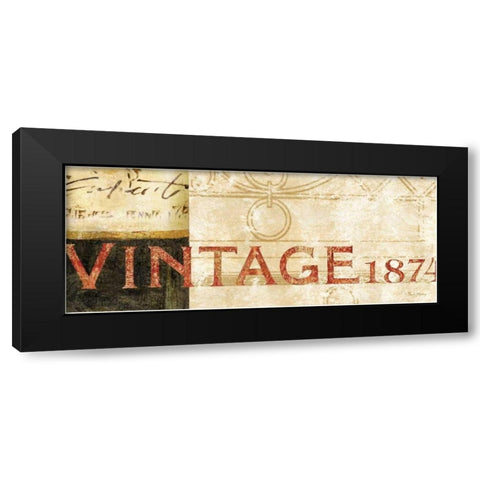 Vin Sign I Black Modern Wood Framed Art Print by Gladding, Pamela