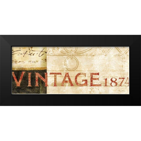 Vin Sign I Black Modern Wood Framed Art Print by Gladding, Pamela