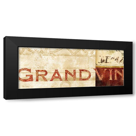 Vin Sign II Black Modern Wood Framed Art Print with Double Matting by Gladding, Pamela