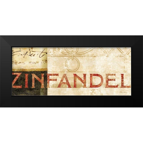 Vin Sign III Black Modern Wood Framed Art Print by Gladding, Pamela