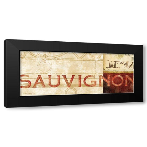 Vin Sign IV Black Modern Wood Framed Art Print by Gladding, Pamela