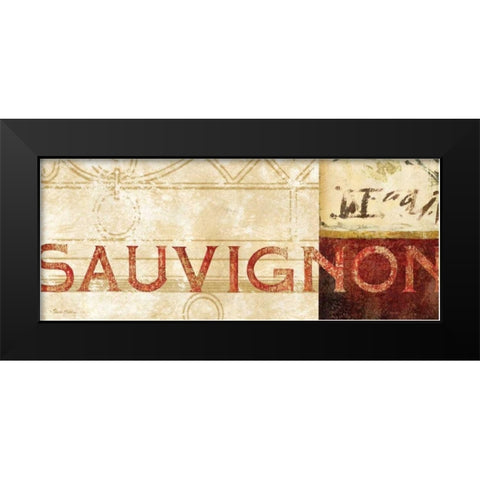 Vin Sign IV Black Modern Wood Framed Art Print by Gladding, Pamela