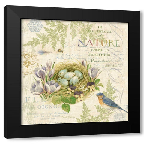 Nature Trail I Black Modern Wood Framed Art Print with Double Matting by Gladding, Pamela