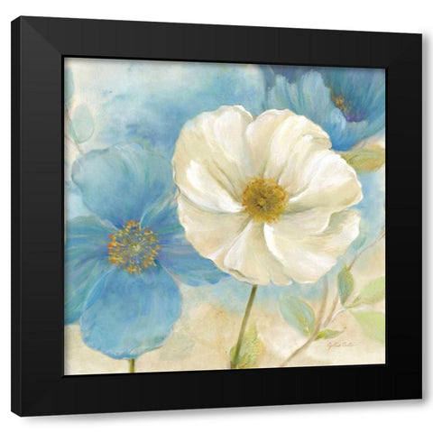Watercolor Poppies I Black Modern Wood Framed Art Print by Coulter, Cynthia