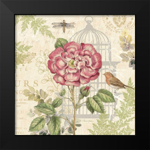 Floral Nature Trail IV Black Modern Wood Framed Art Print by Gladding, Pamela