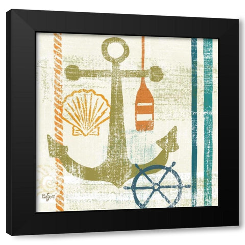 Nautical Brights I Black Modern Wood Framed Art Print by Lyon, Rebecca