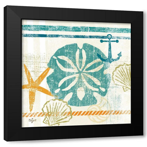 Nautical Brights II Black Modern Wood Framed Art Print with Double Matting by Lyon, Rebecca