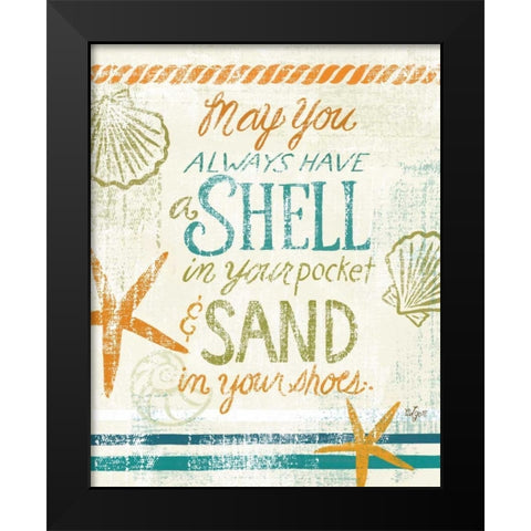 Coastal Sentiment I Black Modern Wood Framed Art Print by Lyon, Rebecca