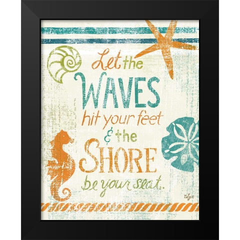 Coastal Sentiment II Black Modern Wood Framed Art Print by Lyon, Rebecca