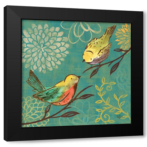 Elegant Chickadee I Black Modern Wood Framed Art Print by Lyon, Rebecca