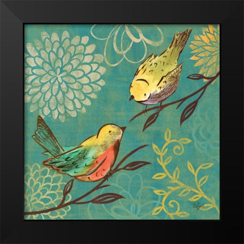 Elegant Chickadee I Black Modern Wood Framed Art Print by Lyon, Rebecca