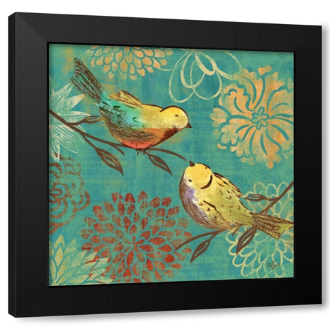 Elegant Chickadee II Black Modern Wood Framed Art Print by Lyon, Rebecca