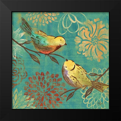 Elegant Chickadee II Black Modern Wood Framed Art Print by Lyon, Rebecca