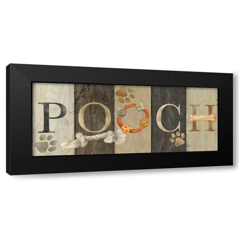 Pooch and Woof Sign I Black Modern Wood Framed Art Print with Double Matting by Coulter, Cynthia