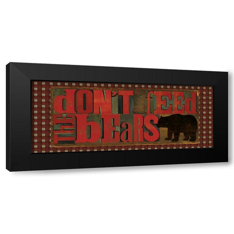 Dont Feed Mama Bear II Black Modern Wood Framed Art Print with Double Matting by Reed, Tara