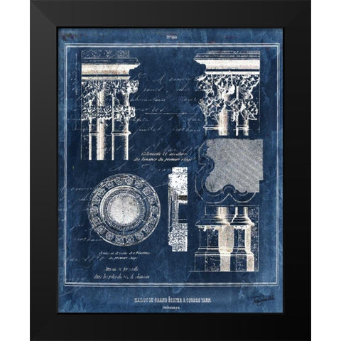 Vintage Blueprints II Black Modern Wood Framed Art Print by Tre Sorelle Studios