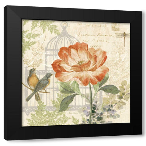 Floral Nature Trail III Black Modern Wood Framed Art Print by Gladding, Pamela
