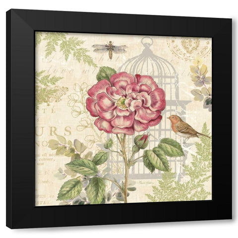 Floral Nature Trail IV Black Modern Wood Framed Art Print by Gladding, Pamela