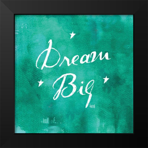 Watercolor Sentiments I Black Modern Wood Framed Art Print by h.artworks