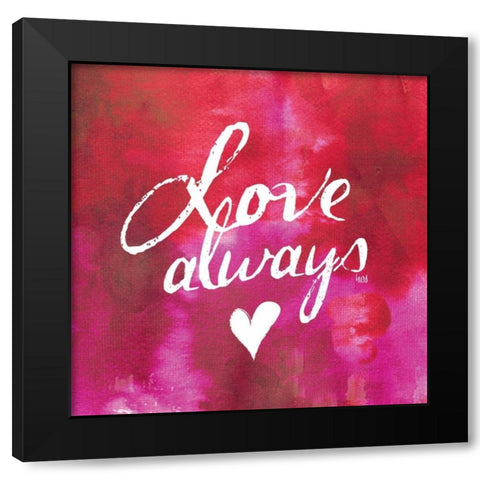 Watercolor Sentments IV Black Modern Wood Framed Art Print by h.artworks