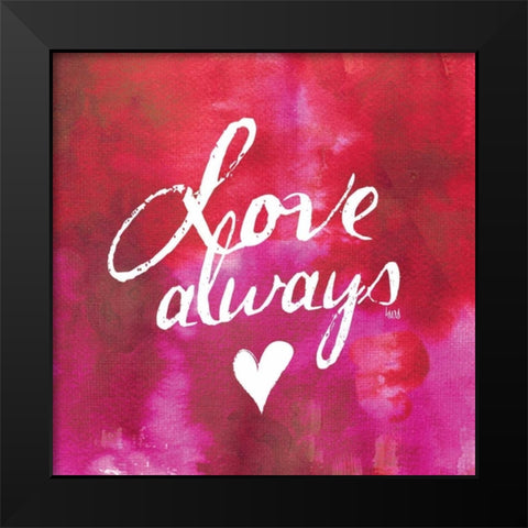 Watercolor Sentments IV Black Modern Wood Framed Art Print by h.artworks