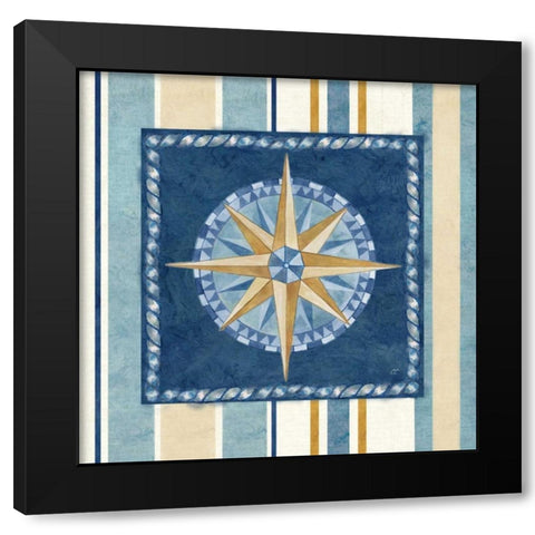 Nautical Stripe I Black Modern Wood Framed Art Print by Coulter, Cynthia