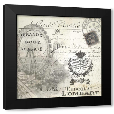 All About Paris II Black Modern Wood Framed Art Print with Double Matting by Tre Sorelle Studios
