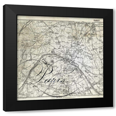 All About Paris III Black Modern Wood Framed Art Print with Double Matting by Tre Sorelle Studios