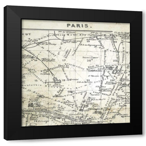All About Paris IV Black Modern Wood Framed Art Print by Tre Sorelle Studios