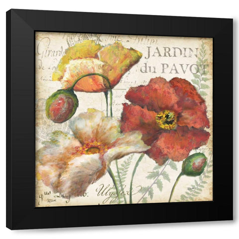 Spice Poppies Histoire Naturelle II Black Modern Wood Framed Art Print by Tre Sorelle Studios