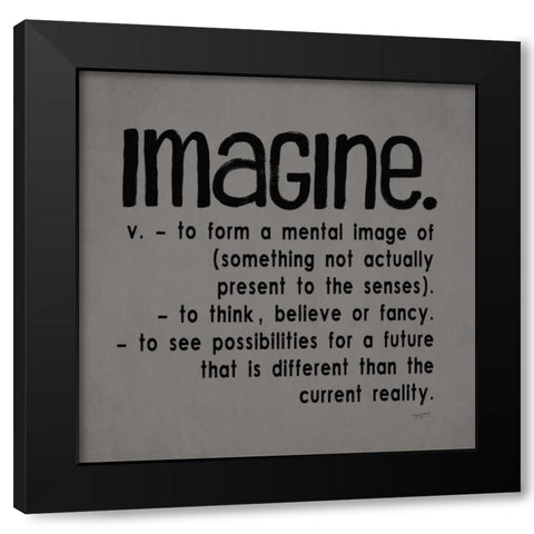 Definitions-Imagine IV Black Modern Wood Framed Art Print with Double Matting by Reed, Tara