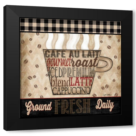 Premium Coffee I Black Modern Wood Framed Art Print with Double Matting by Killeen, Jen