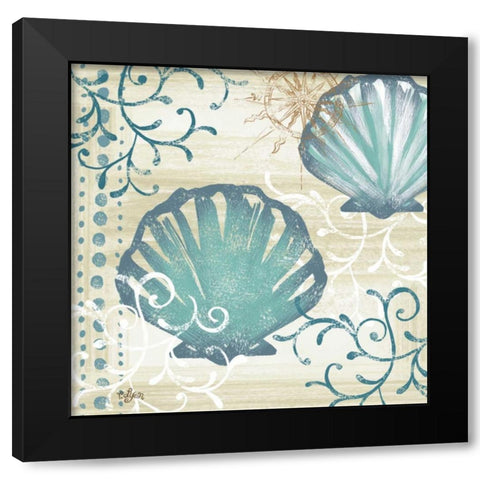 Tranquil Shell I Black Modern Wood Framed Art Print by Lyon, Rebecca
