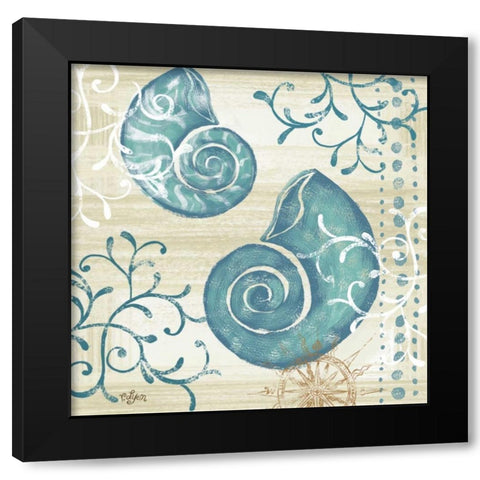Tranquil Shell II Black Modern Wood Framed Art Print by Lyon, Rebecca