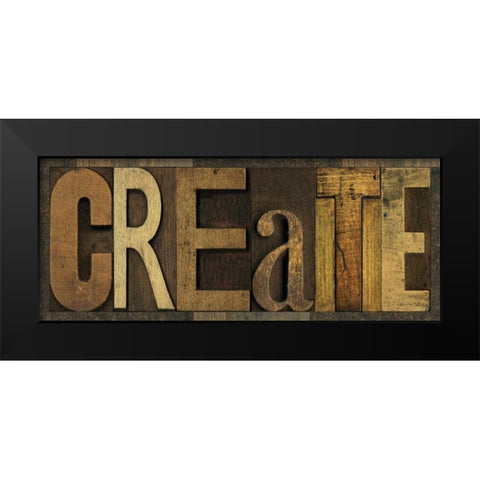 Printers Block Sentiment Panel II Black Modern Wood Framed Art Print by Reed, Tara